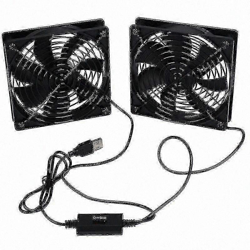 For 120mm 5V USB Powered PC Router Fans - With Speed Controller, High Airflow Cooling Fan for Router Mode