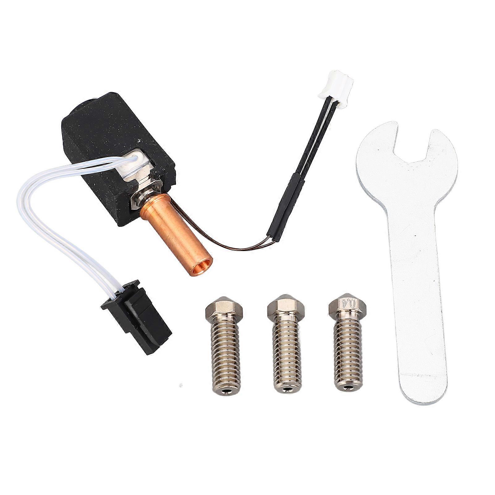 3D Printer Hotend 0.4mm Nozzle Bimetal Throat Print Head Extruder Hotend Replacement Kit for Kobra2