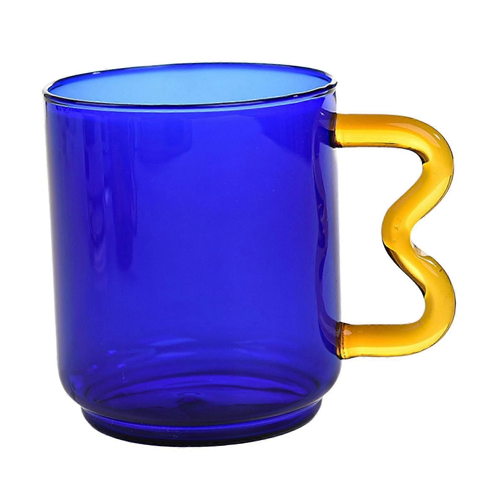 Beautiful Borosilicate Coffee Mug with Ear Handle Breakfast Drink Mug 450ml