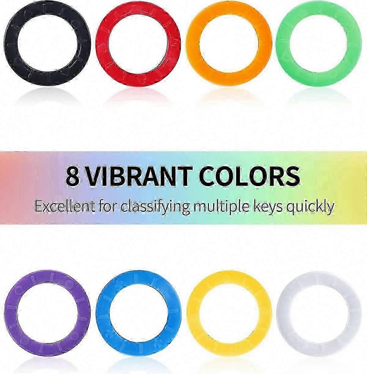 32 PCS 3.2 cm Large Key Caps for Thin Flat Keyboards - 8 Colors, Style 2 Key Identifiers