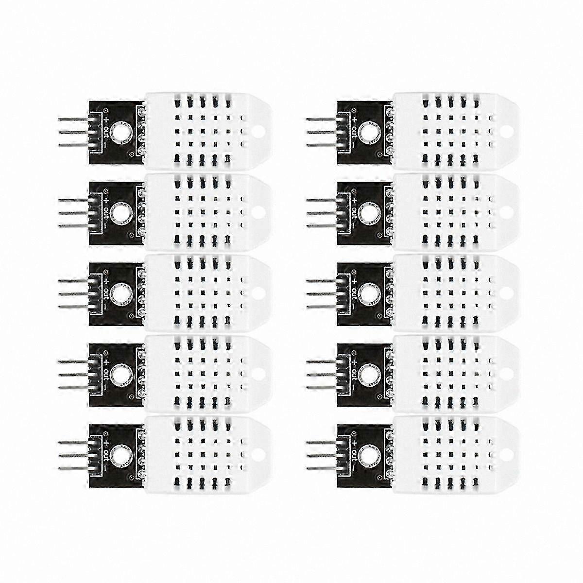 10-Pack Digital Temperature Humidity Sensor Module for Environmental Monitoring and DIY Electronics Projects