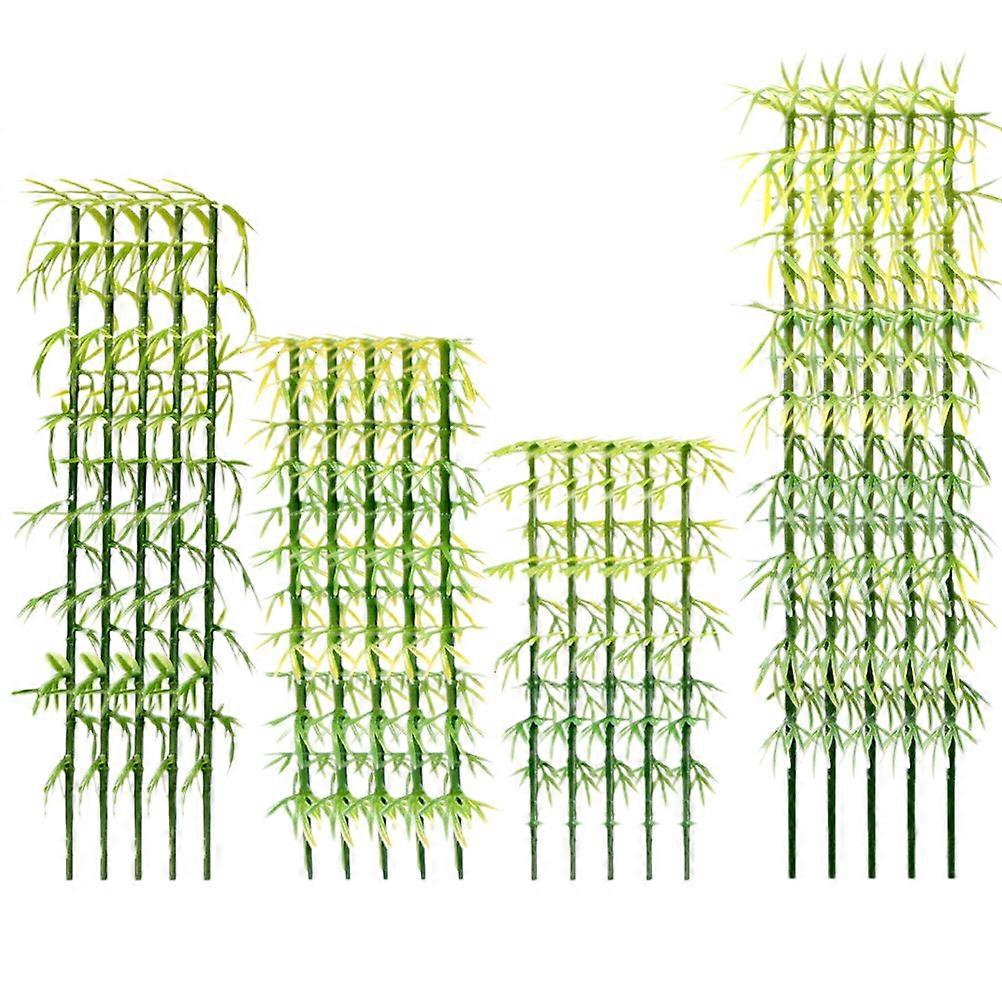 Artificial Bamboo Tree 80Pcs Decoration for Model Train Layout Diorama Scenes with Realistic Green Plastic Material