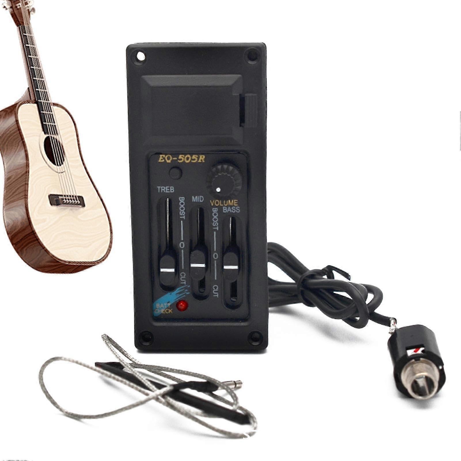 Electroacoustic guitar pickups  Enhanced sound, precise volume control.