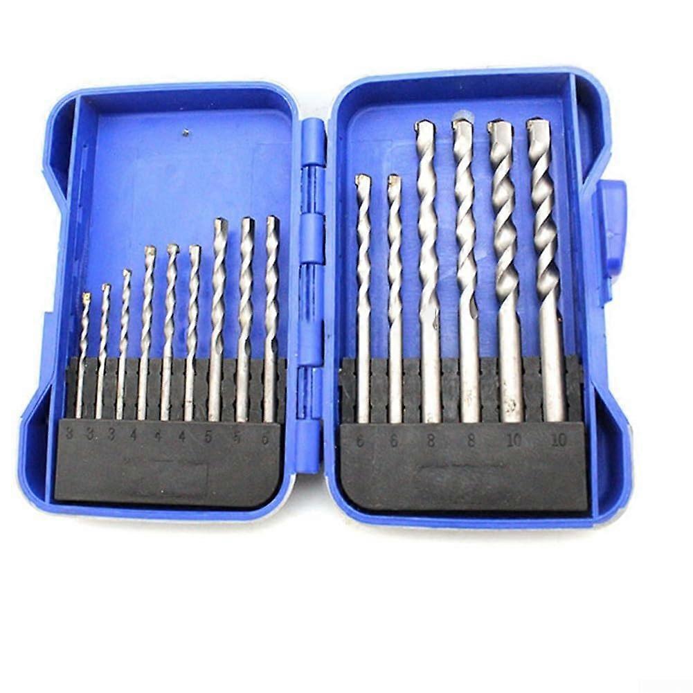 Masonry Drill Bits Set - 15 Heavy Duty Premium Quality Bits for Concrete, Brick, and Stone, 1/4 Inch to 1/2 Inch Sizes