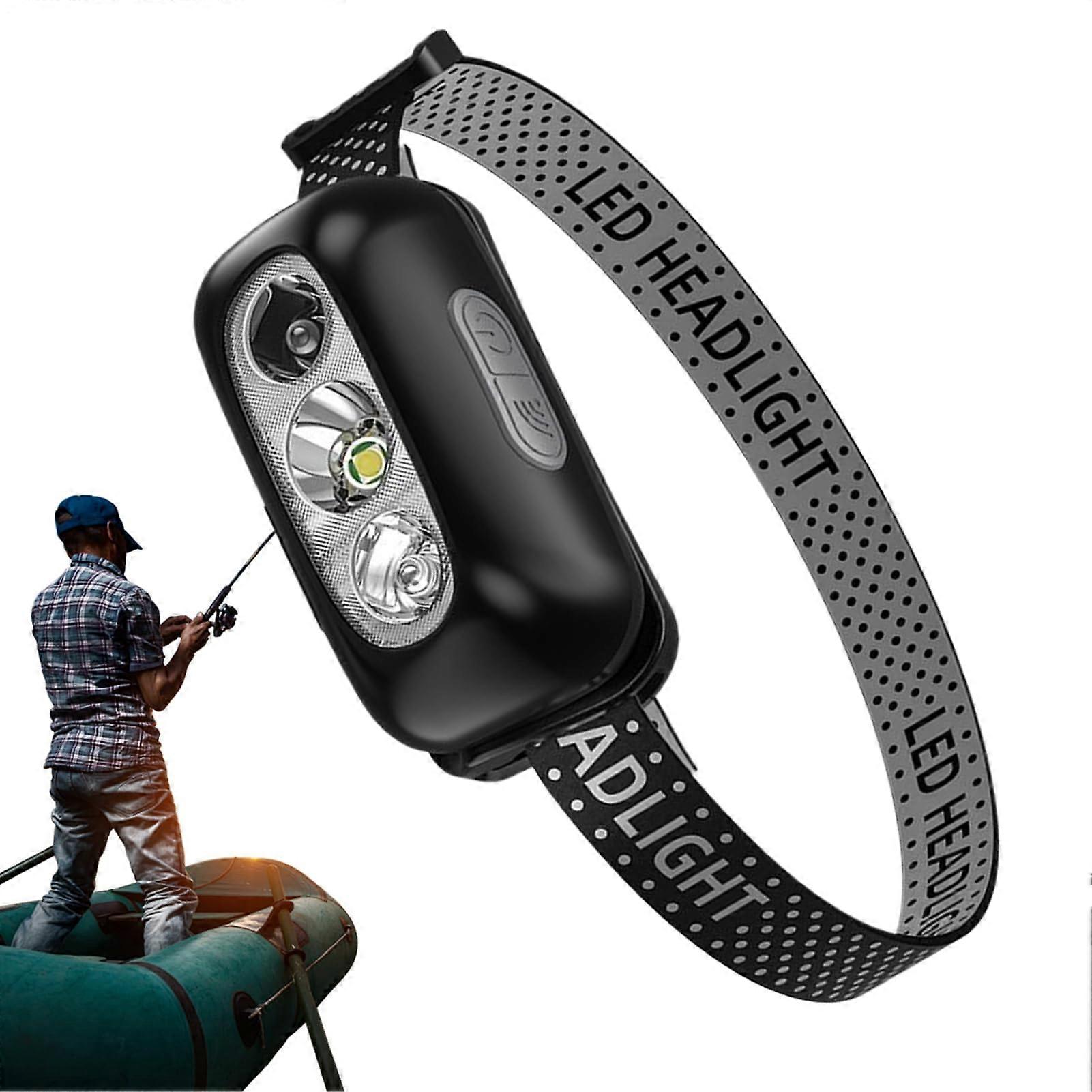 Head Lamp, Projector Torch, Hard Hat Light, 3 Modes Waterproof Motion Sensor Lamp for  Camping Hiking Cycling Outdoor Ref: 2140