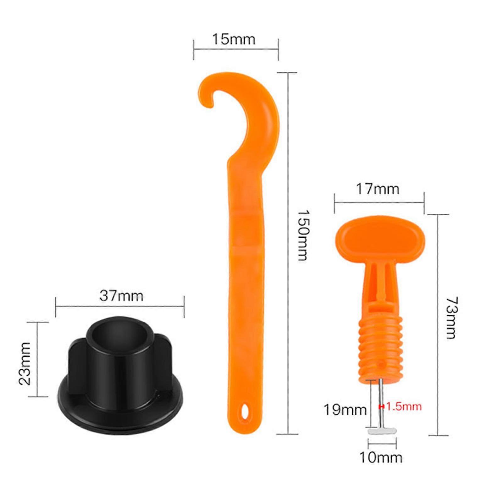 50 PCS Tile Leveling System Reusable Tile Leveler Spacers and 1PC Wrenches Construction Tools for Wall Floor Bathroom Tile Adjustment