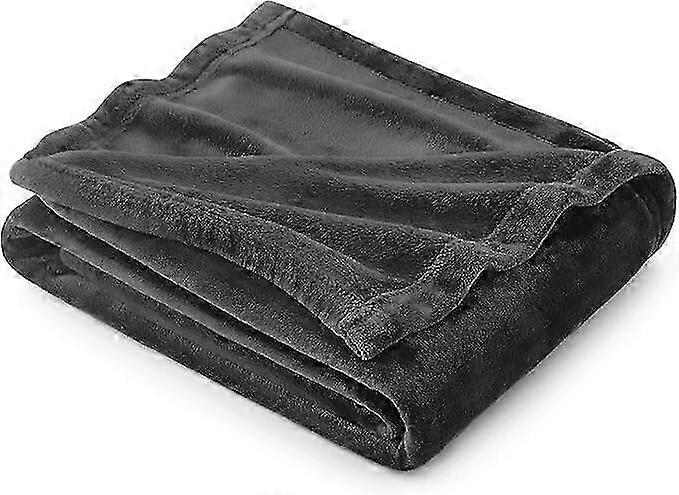 Fleece Blankets Black for Couch, Sofa, Bed, Soft Lightweight Plush ...