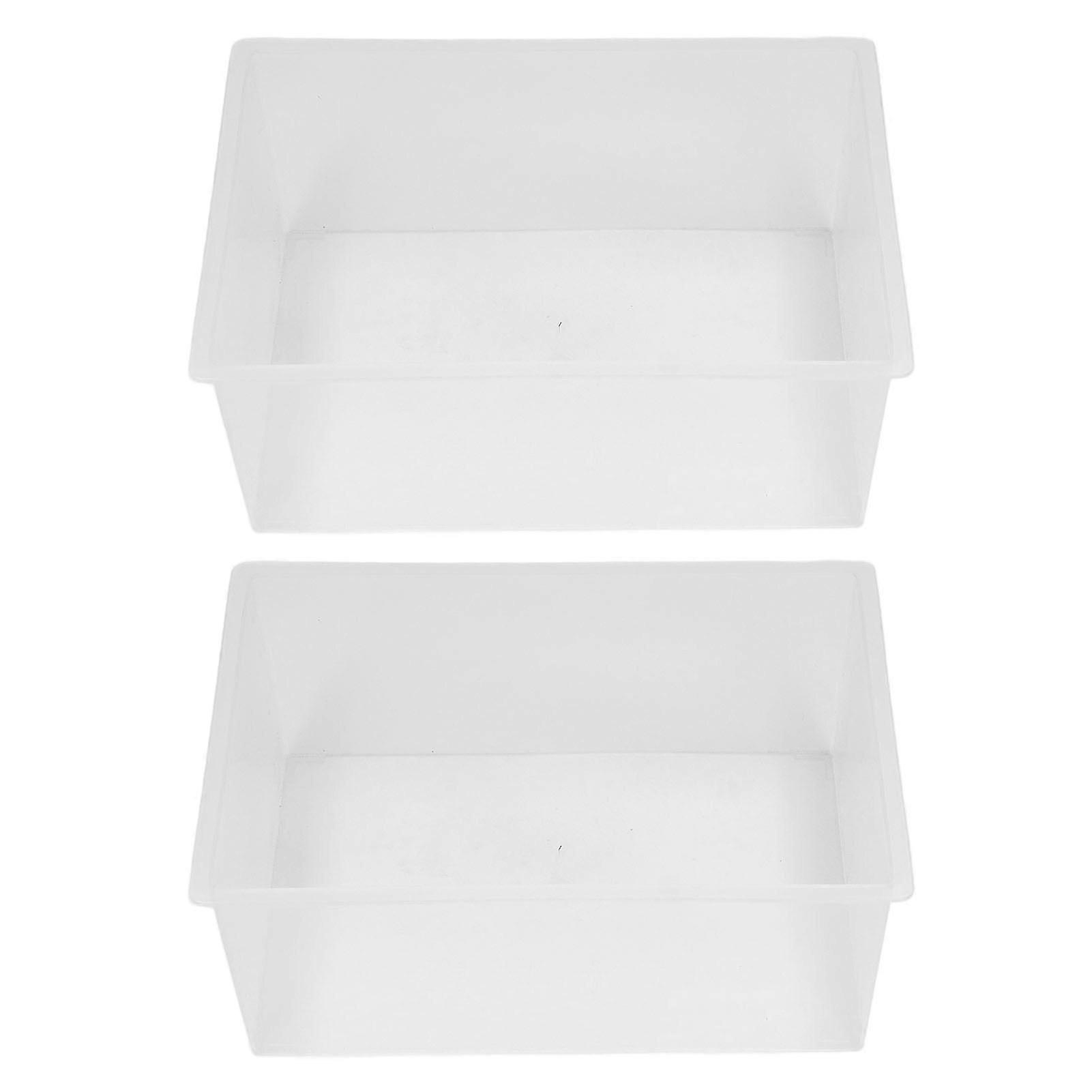 2Pcs Water Sink Basin Tank Transparent ABS Large Capacity Set Kit for Experiment Laboratory