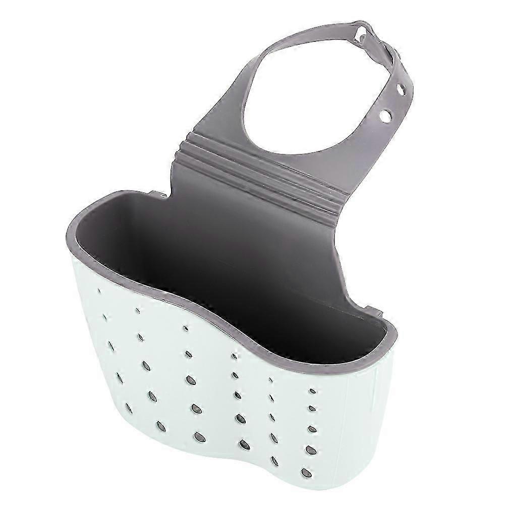 Hanging Drain Basket for Kithchen Organizer Storage Tool Sponge Brush Holder(Blue)