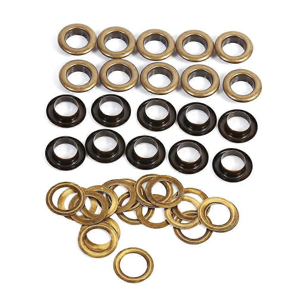 20Sets Bronze Black Gold Round Eyelet Grommets Leather Craft Accessories 12mm