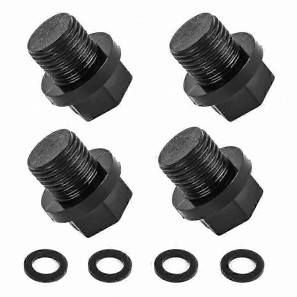 4-Pack Pool Pump Plugs with O-Rings for Filter Drain Replacement