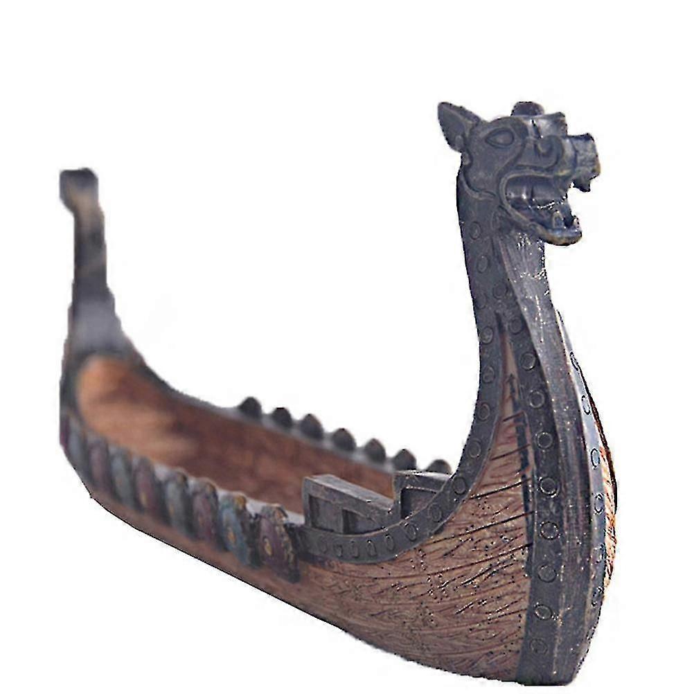 Dragon Ship Incense Tray, Handcrafted Viking Inspired Resin Ornaments for Decorative or Incense Use, Environmentally Friendly Materials, Suitable for