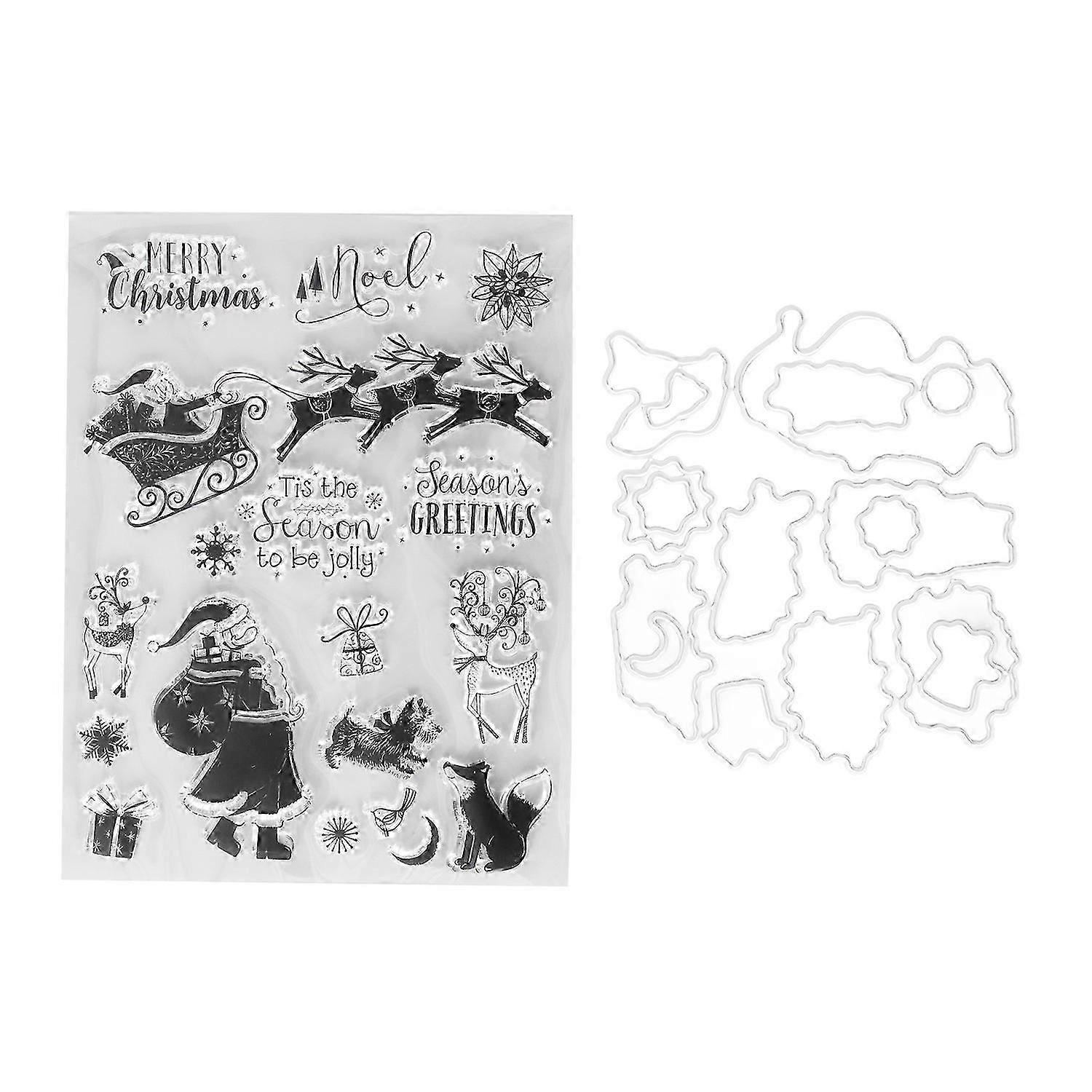 Clear Stamps TPR DIY Unique Christmas Theme Safe TPR Widely Widely Transparent Stamp for Diary Envel
