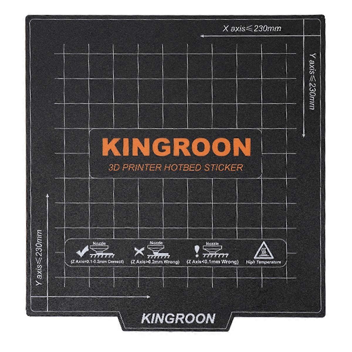  Flexibel magnetisk värmebädd Flexibel varm bädd lakan A + B 3D-skrivare Varm bädd lakan för KP3S KP5L 3 235x235mm