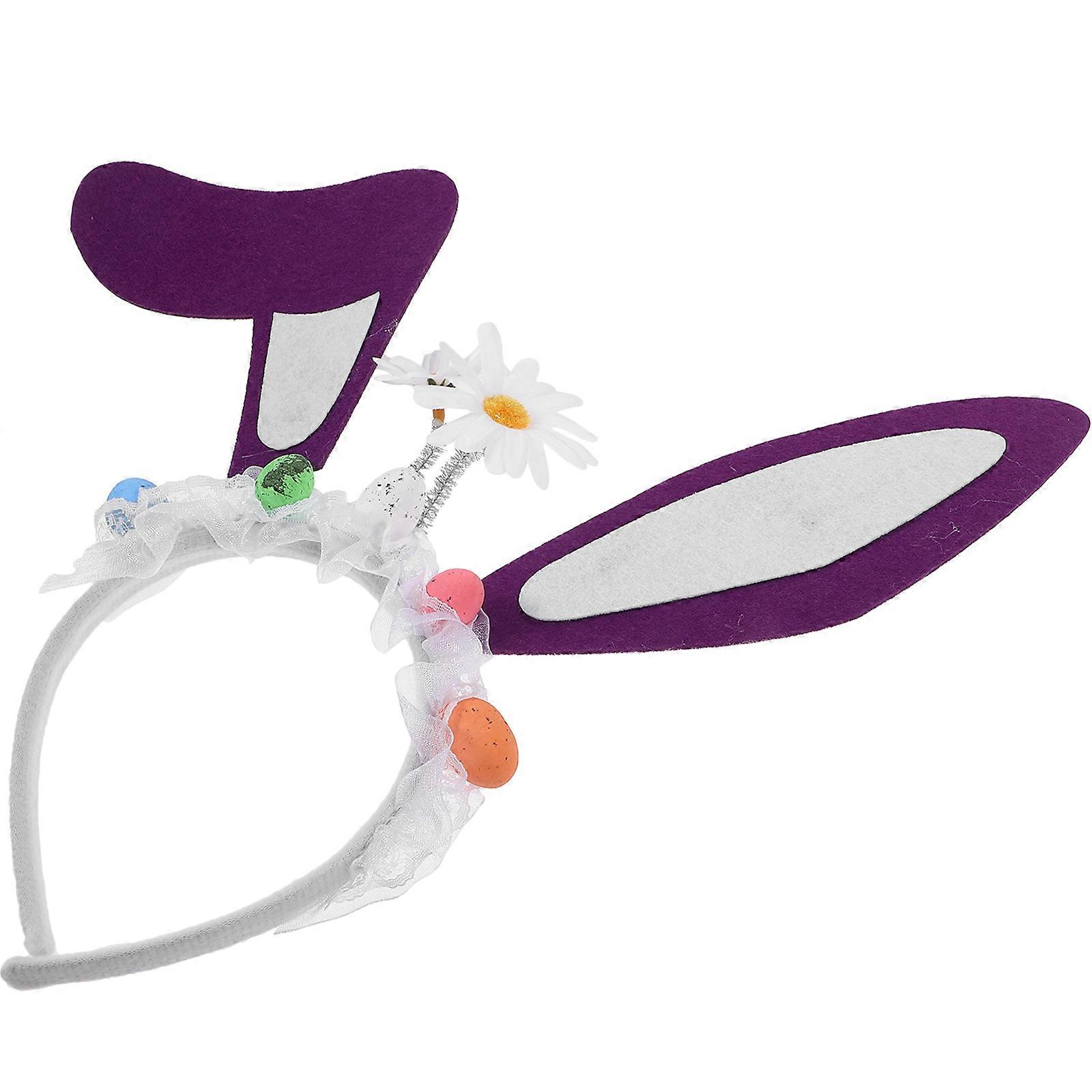 Adorable Bunny Ear Headband for Easter Parties Made of Soft Cloth and Plastic Multi Color One Size Fits All