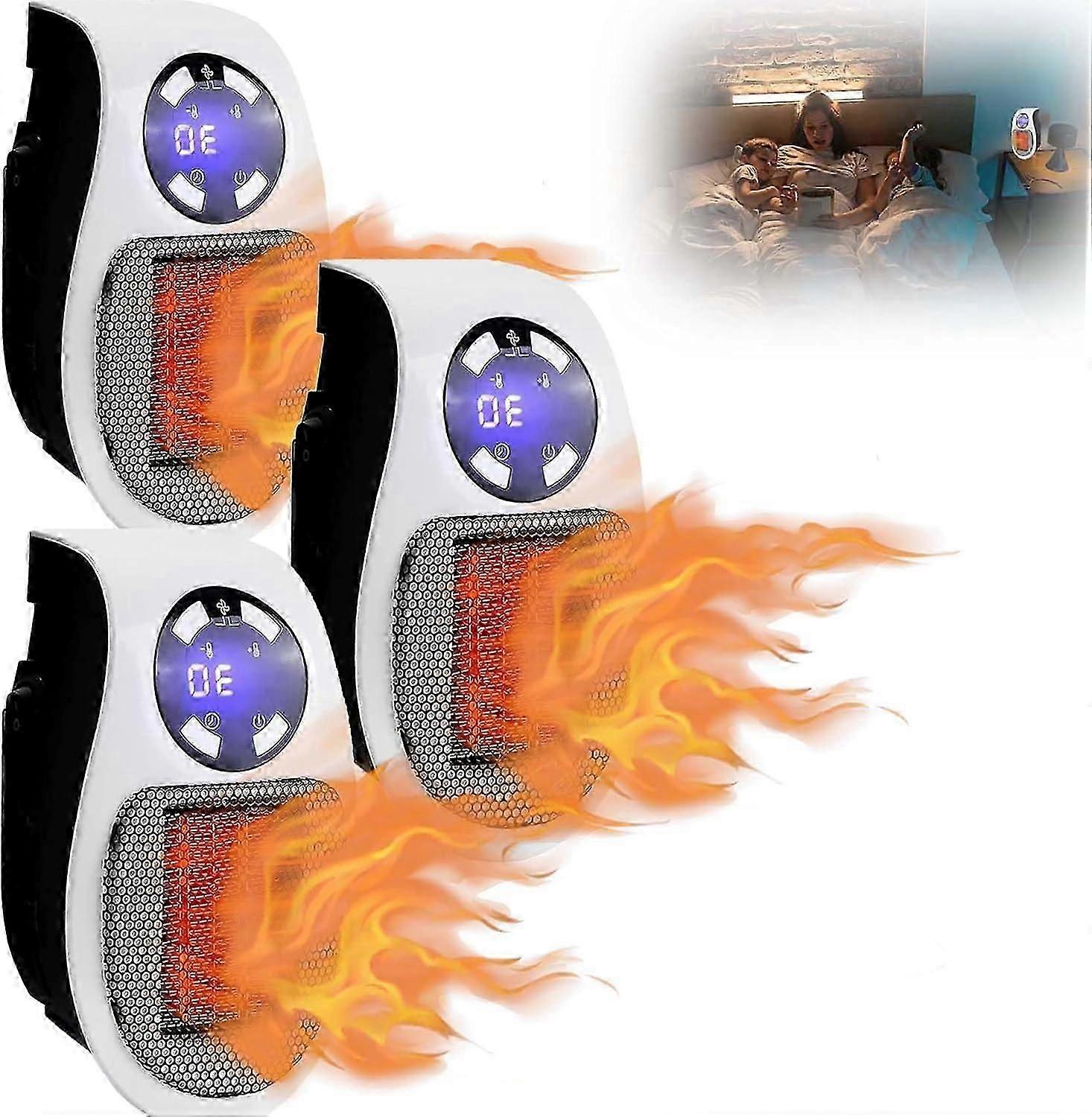 Plug In, 2025 New Portable, Small Spaces Mini Plug In Wall, for Office Dorm Room (3pcs)