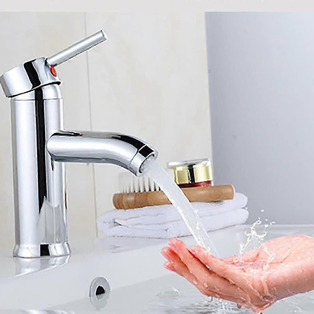 Long-lasting white faucet for bathroom basin