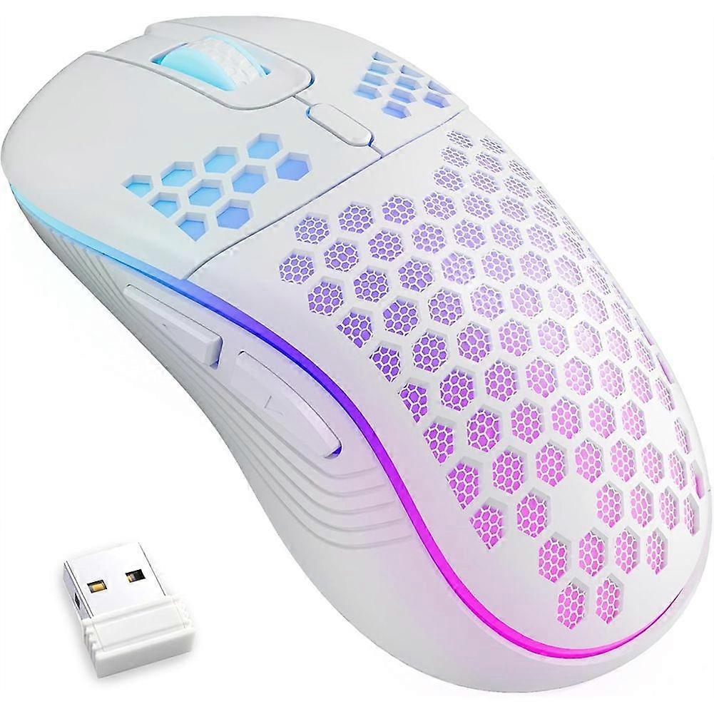 Wireless Gaming Mouse 2.4G USB Cordless Mouse Rechargeable Game Mice,3 Adjustable DPI for Laptop De