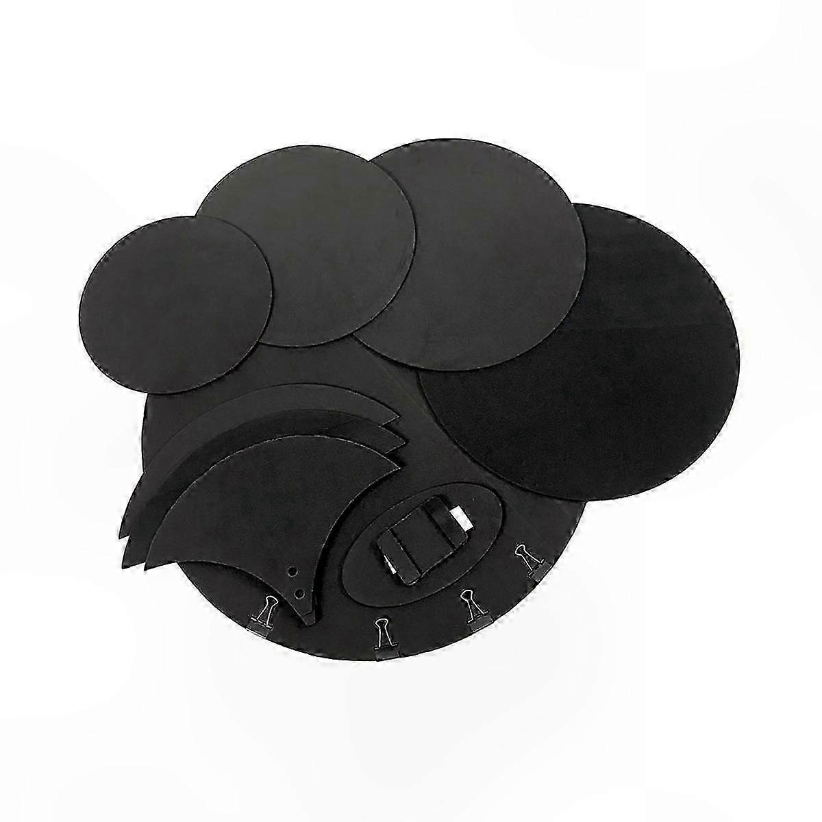 10Pcs Drum Silent Practice Pads Set for Bass and Snare EVA Mute Muffler Percussion Sound Reduction Kit