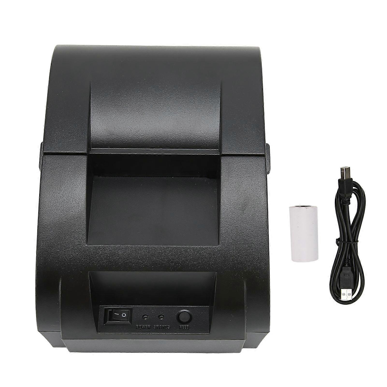 Thermal Printer For 5890K 90mm/s USB Black 58mm Print Width UK Plug