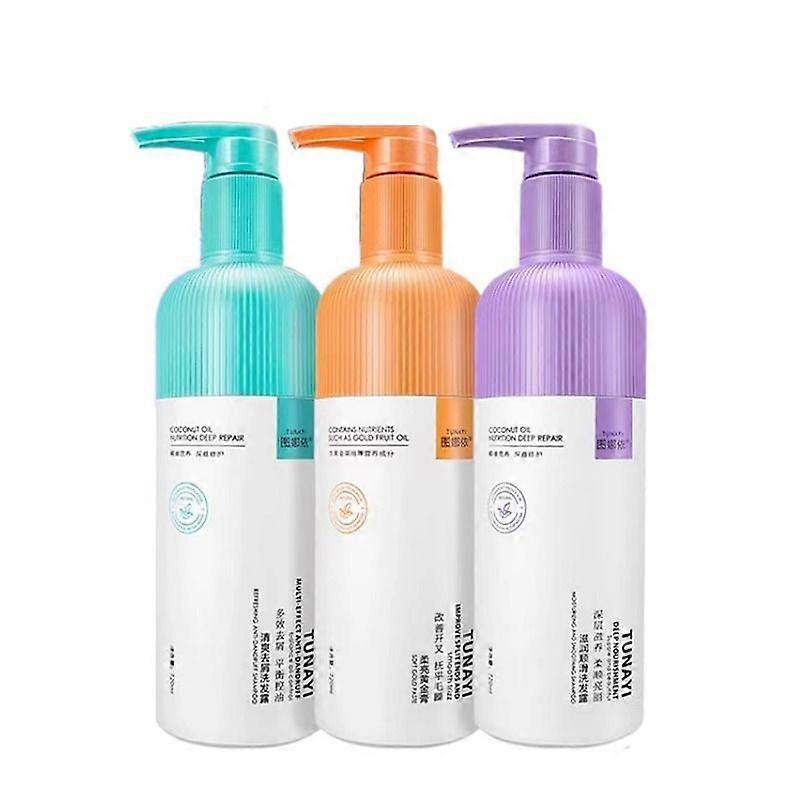 Smooth Volumizing Dandruff Control Shampoo Conditioner Set With Golden Hair Mask