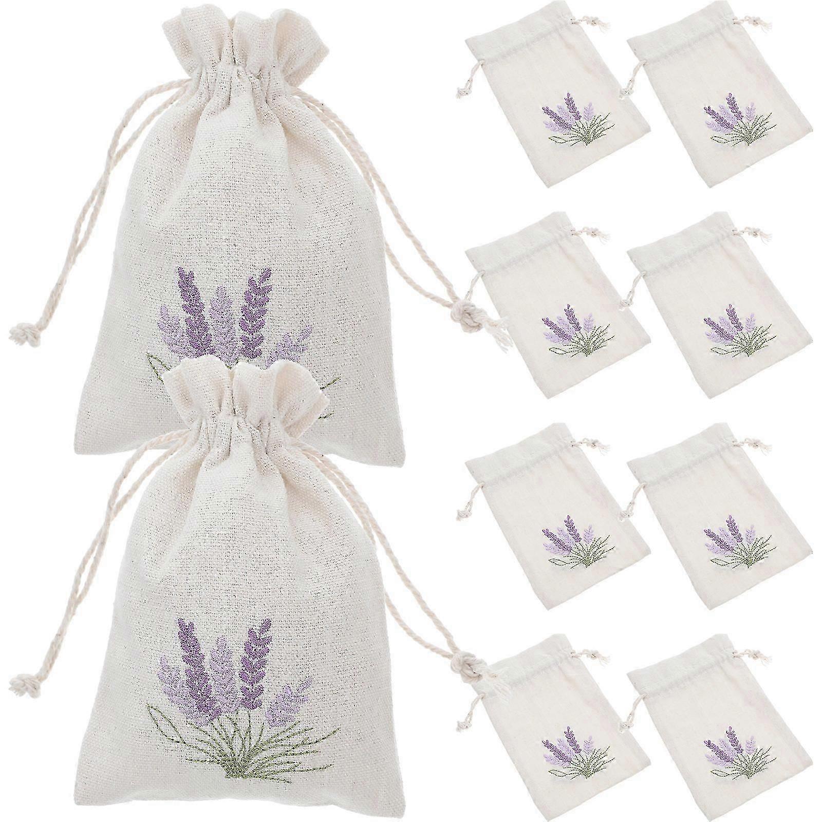 ラベンダーサシェ用バッグ空のサシェバッグ収納ホルダー14.00X10.00X0.50CM詰め替え可能10個