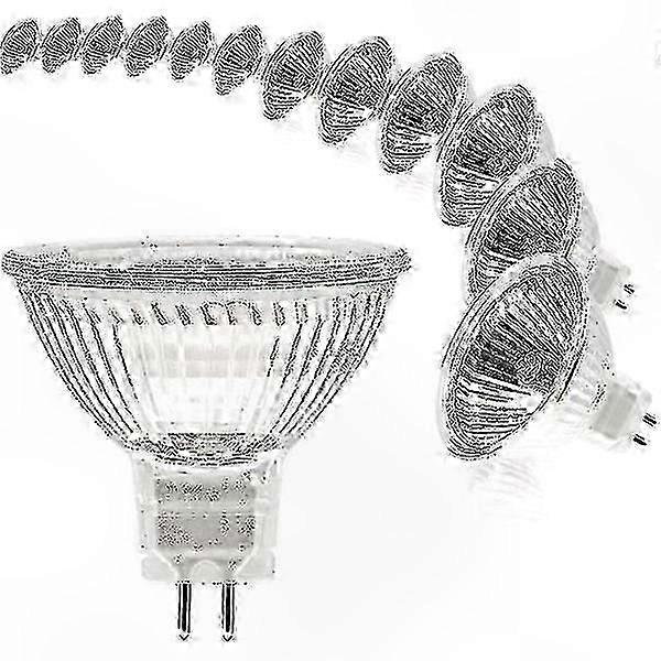 Refletor Halógeno Dimmable Branco Quente 2700K GU5.3, Lâmpada MR16 12V 20W (Pacote com 12)