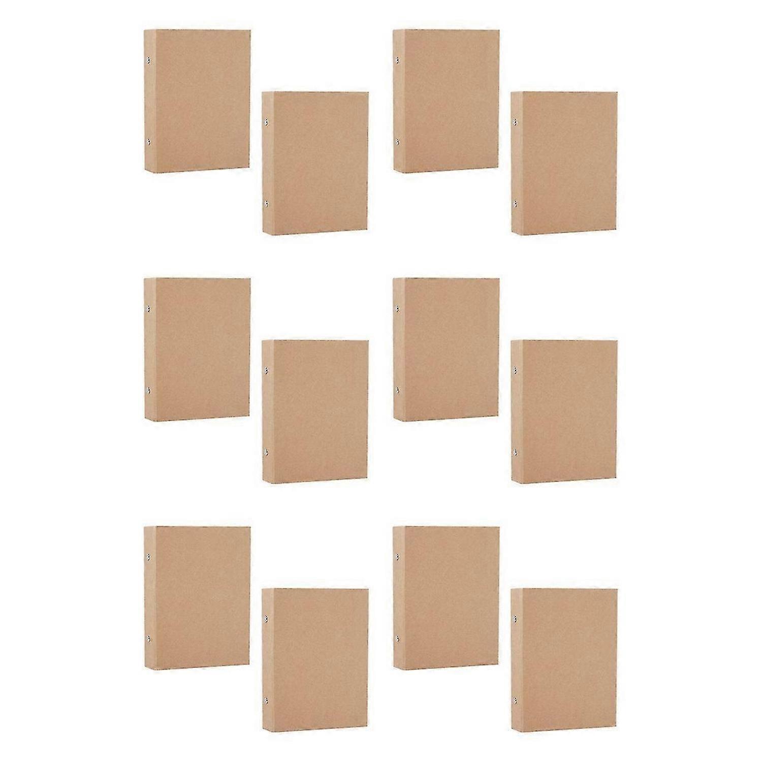 2Pcs A5 Refillable Ring Binder,A5 Kraft Paper Binder Tray