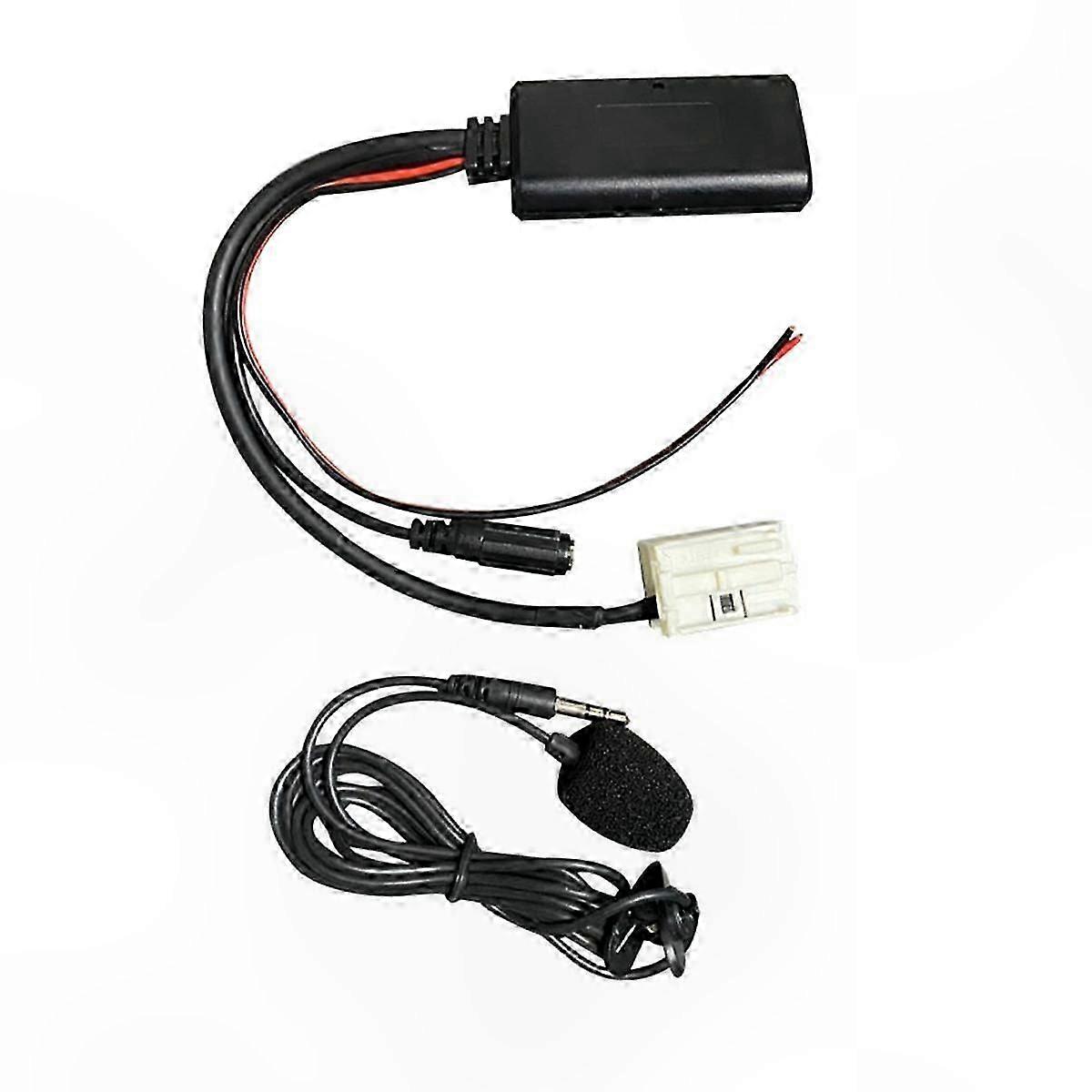 Bluetooth Module Receiver Adapter for Car Stereo AUX Cable with Radio Function Compatible with Multiple Models