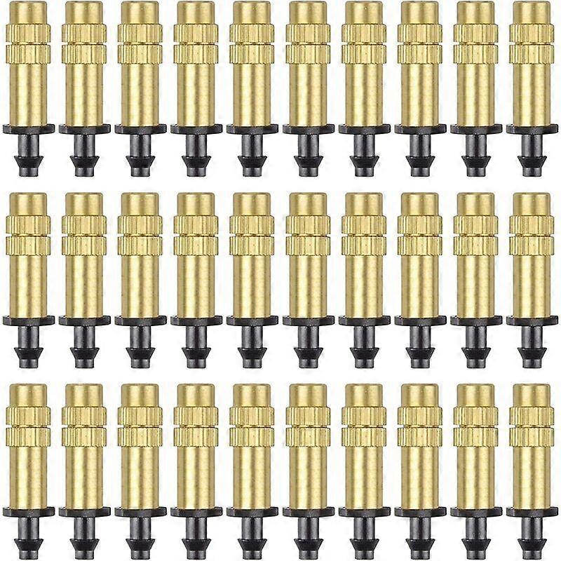 30Pcs Adjustable Copper Atomizing Nozzle Drip Irrigation Sprayer 4/7mm
