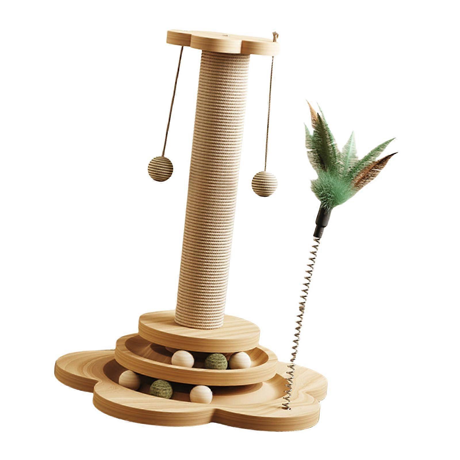 Kitten Cat Post Natural Sisal Rope Cat Chewing Toy Pendant Style Scratch Post Teeth Cleaning