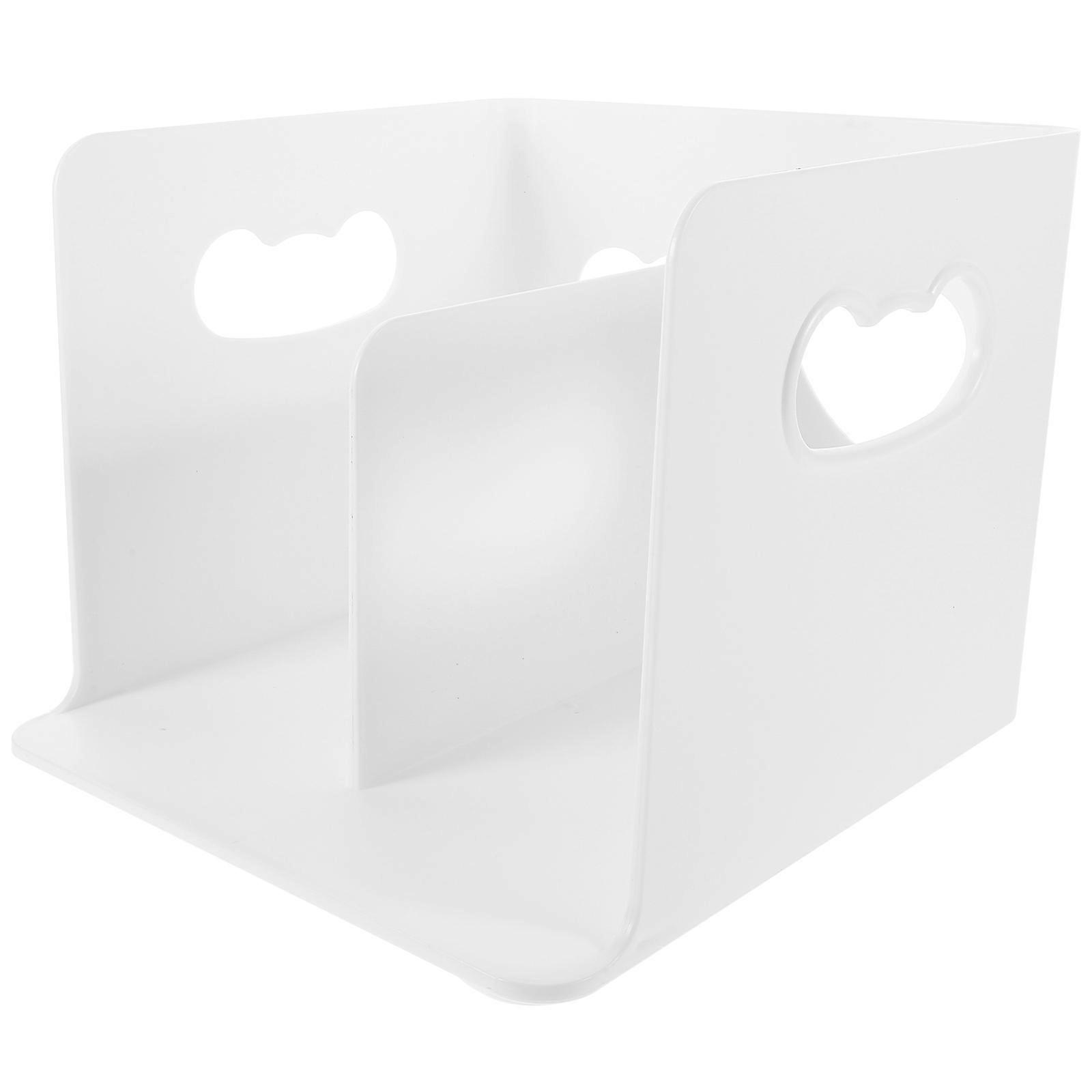 Bookends Multi-Grid Book Holder for Book Support 3Pcs White PP Material