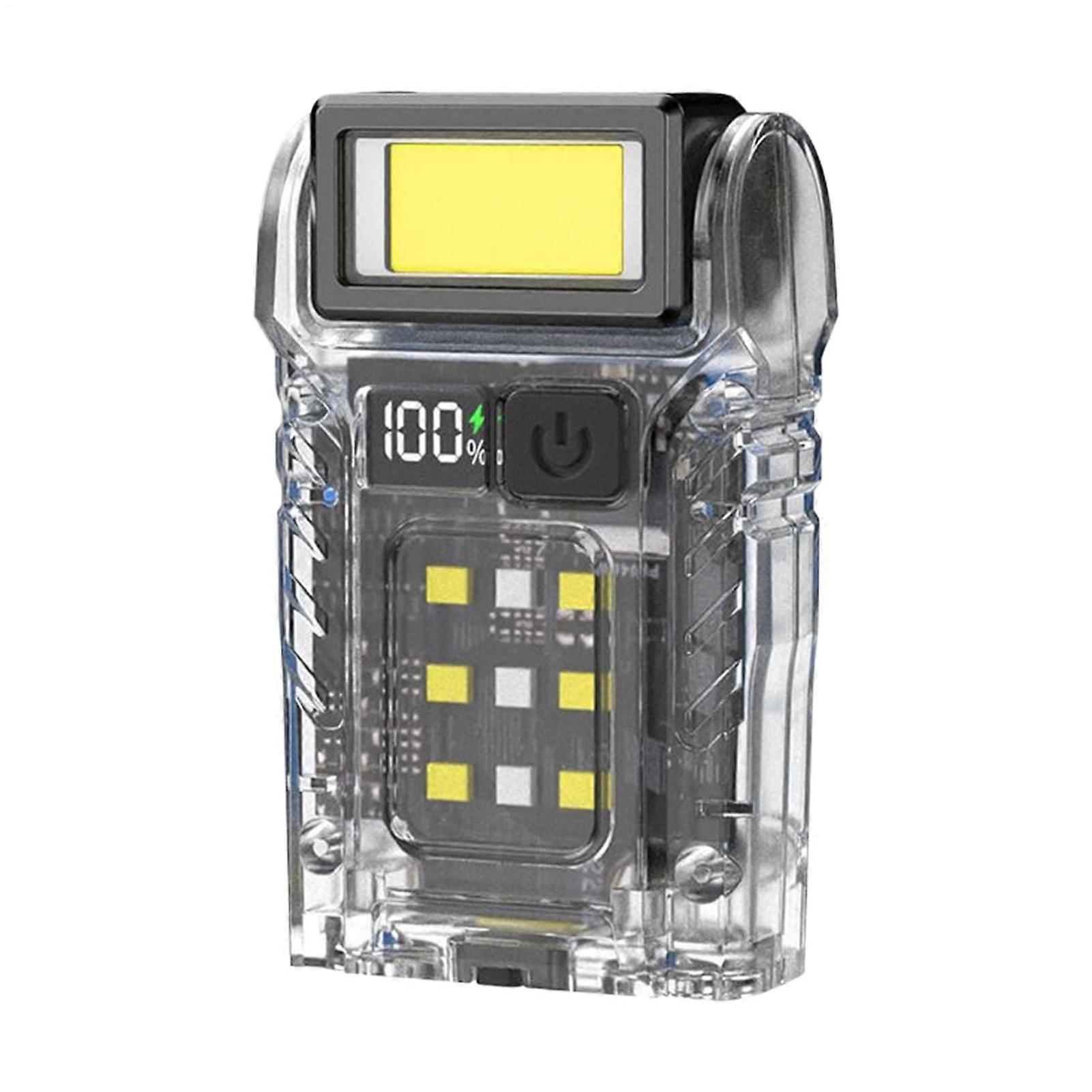 Small Flashlight Magnetic Base MultiMode LED Lightweight Aluminum Compact Light 1.69 x 2.76 x 1.06 In For Backpacking