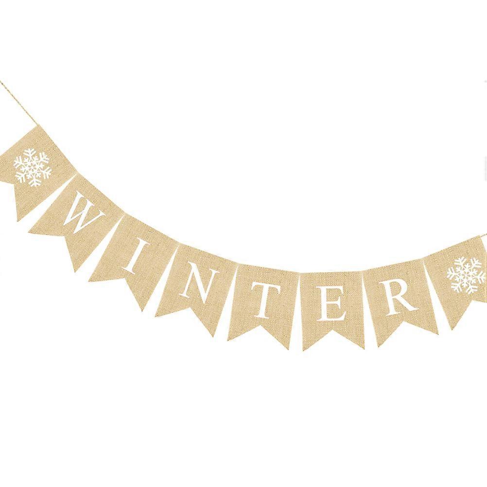 Letter Banner Winter Pull Flag for Decoration Hanging Banner