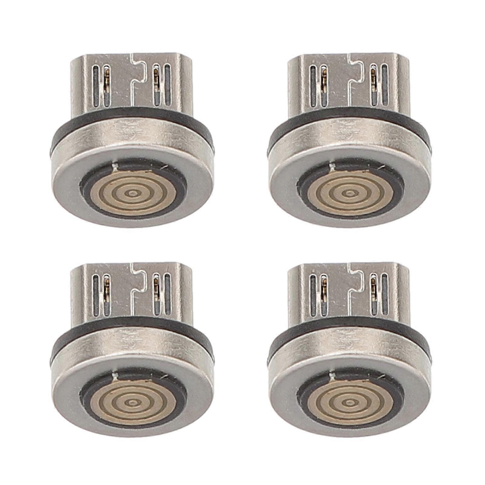 Magnetic USB Cable Adapter Tip for Phones with 4Pcs Micro USB Connectors