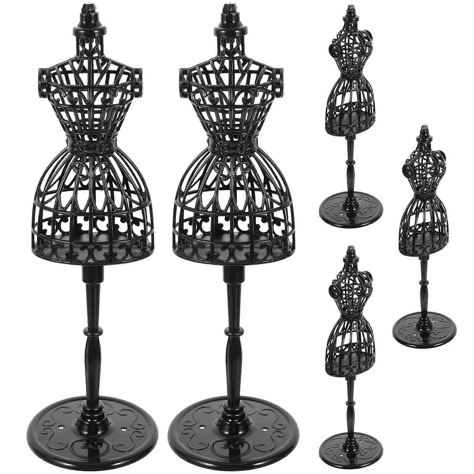 Mini Mannequin Model Stand for Doll Dress Display 5Pcs Set