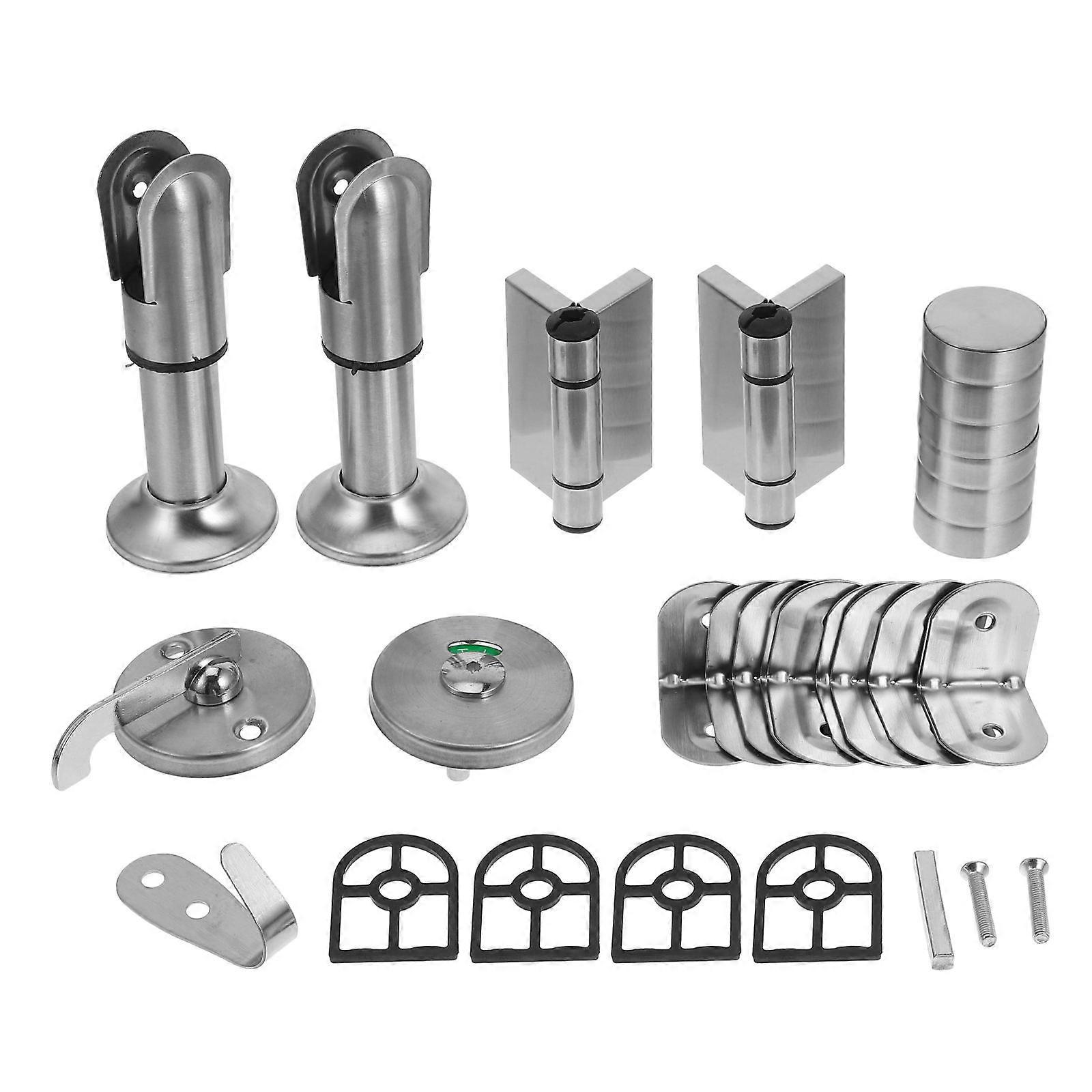 Stainless Steel Public Toilet Partition Accessories 14.50X5.70X5.70CM Stable Design Anti-Rust 1Set