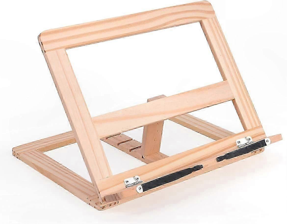 Adjustable Wooden Book Stand for Reading and Cookbook Display Desk