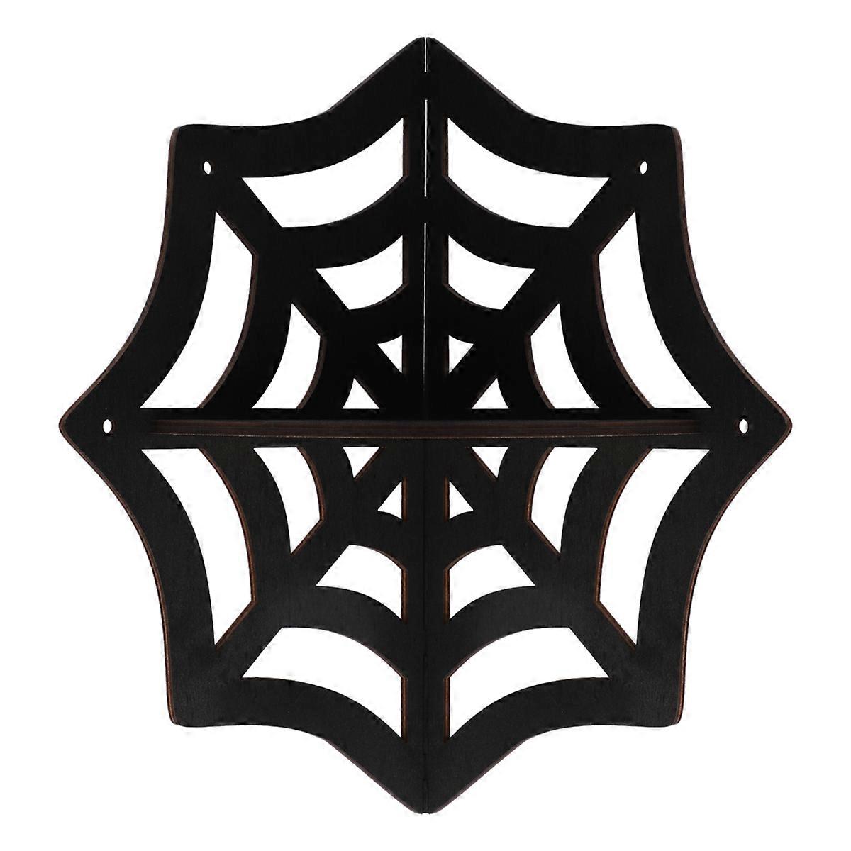 Spider Web Floating Corner Shelf Gothic Decoration Wall Hanging Shelf