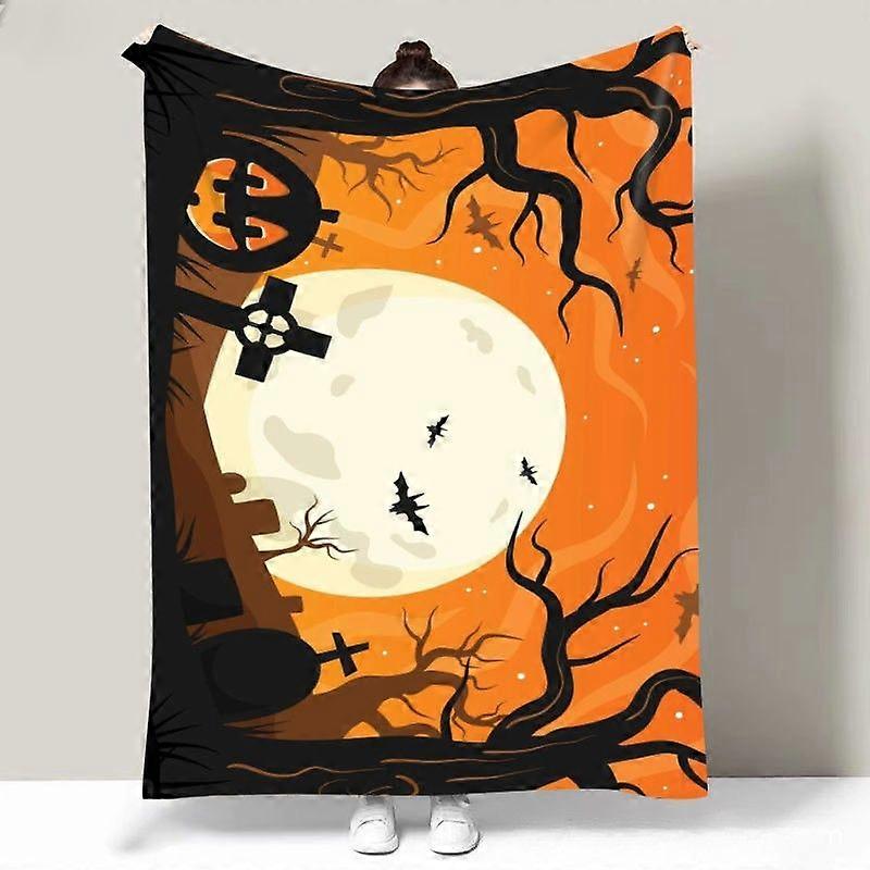 3D Cartoon Halloween Print Series Sleeping Blanket, Sofa Bed Sheet Blanket