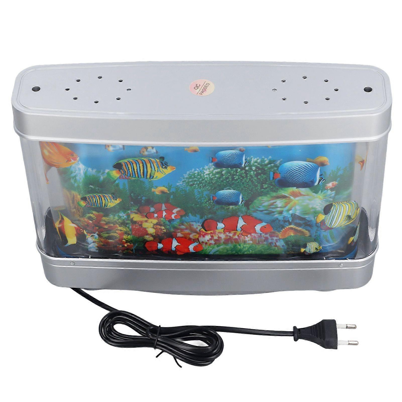 Fish Tank Lamp Artificial Aquarium Decorative Lamp Miniature LED Ocean Light for Home Office Children Room EU Plug 220V