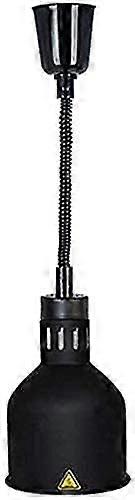 Food Heating Lamp Adjustable Telescopic Heat Lamp for Buffet Display Single Head Black Food Warmer Chandelier for Pizza