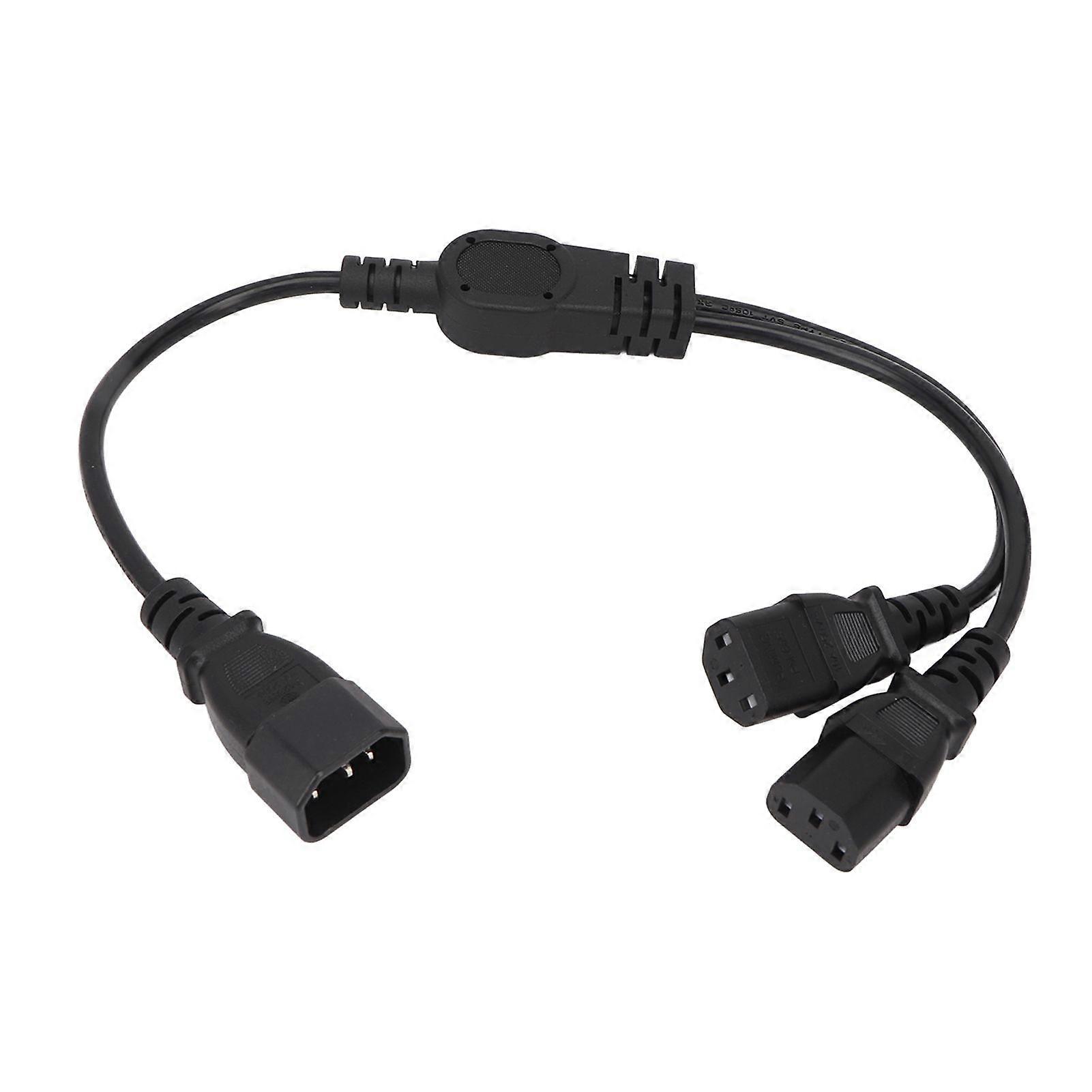 UPS Server C14 to 2 C13 Power Cord C14 to 2 C13 Y Splitter Adapter Extension Power Cable Cord for PCs Monitors Printers
