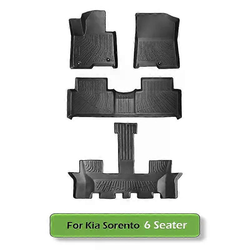 All Weather Floor Mats Cargo Liner for 2021 - 2024 2025 Kia Sorento Hybrid TPE Car Trunk Mat with Backrest Pad PHEV & HEV