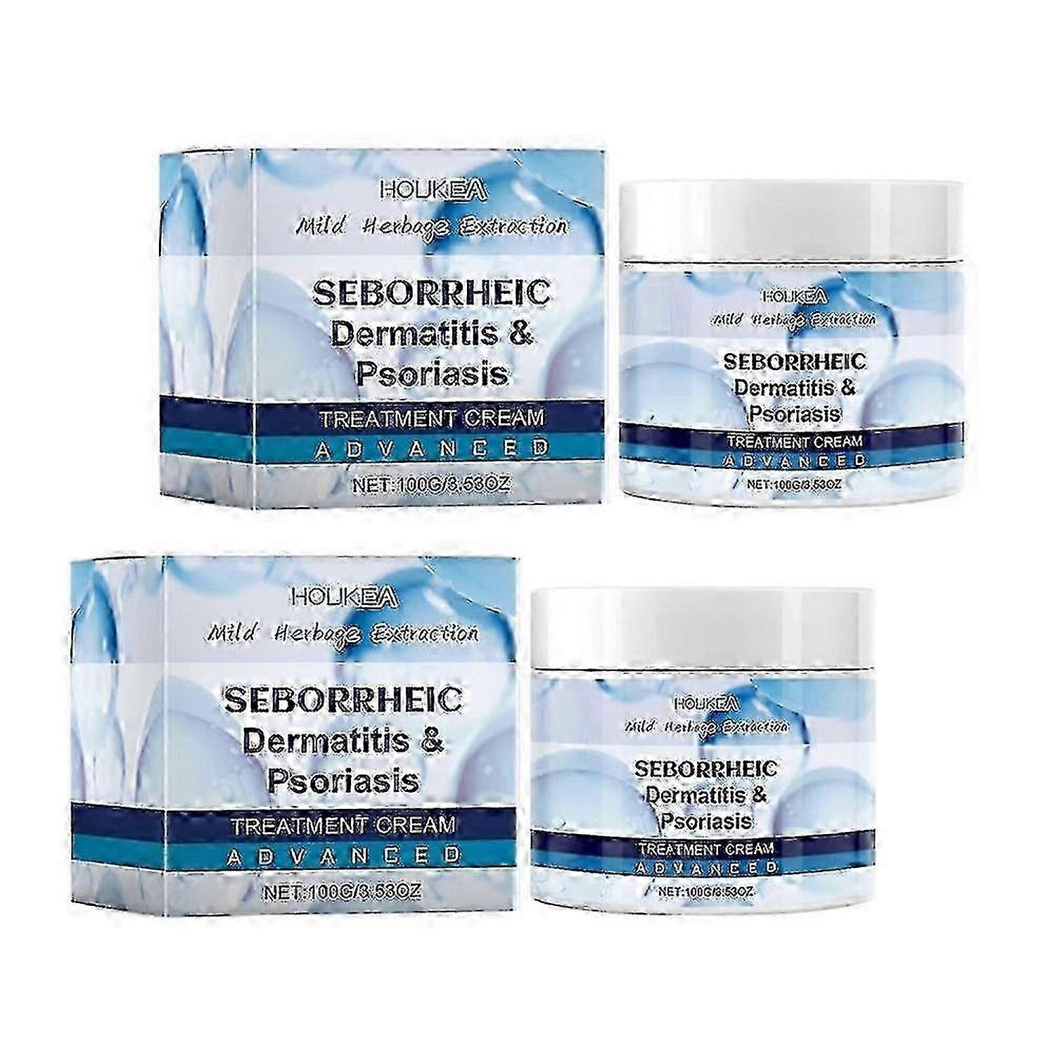1-3x Seborrheic Dermatitis Cream, Anti-Dandruff Relief Scalp Treatment for Psoriasis, Folliculitis, Dry Itchy Scalp