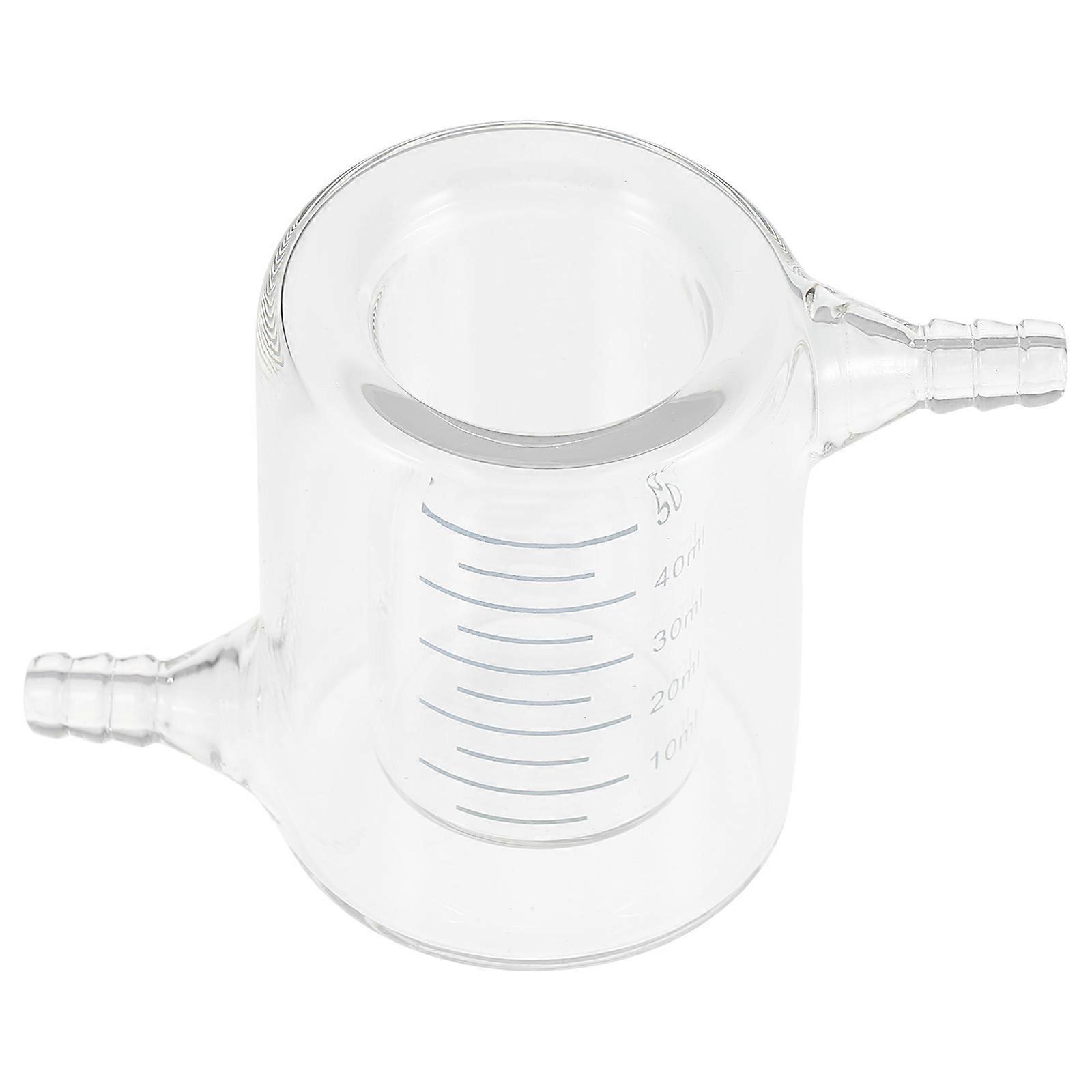 Heat Resistant Jacketed Beaker Laboratory Borosilicate Glass Beaker 1Pcs