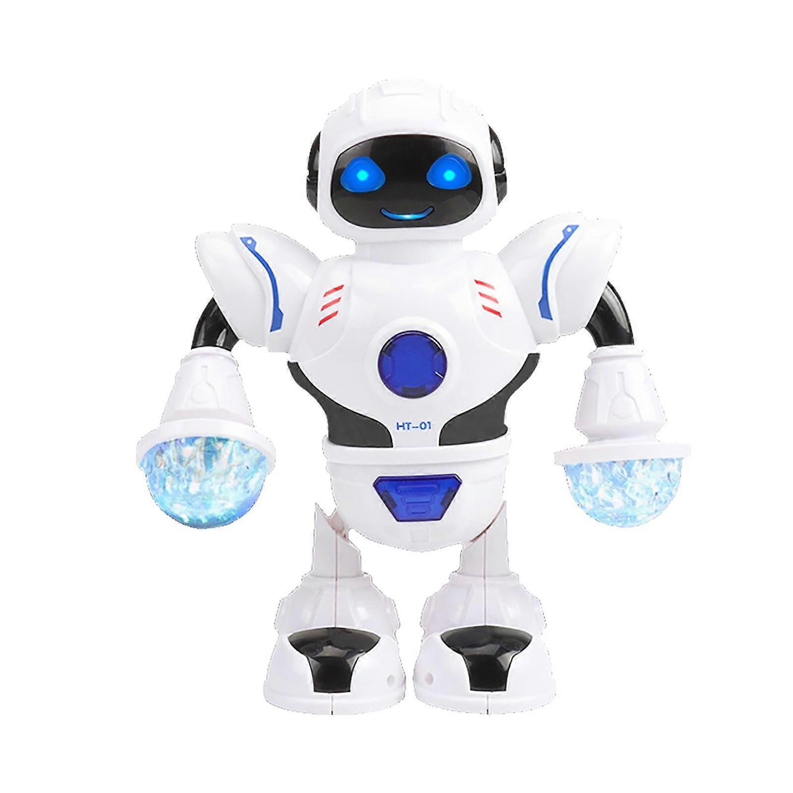 XIANXIAN Fun Robot Dancing Children Electric Universal Light Music Model Toy Electric Dancing Robot with Music and Light