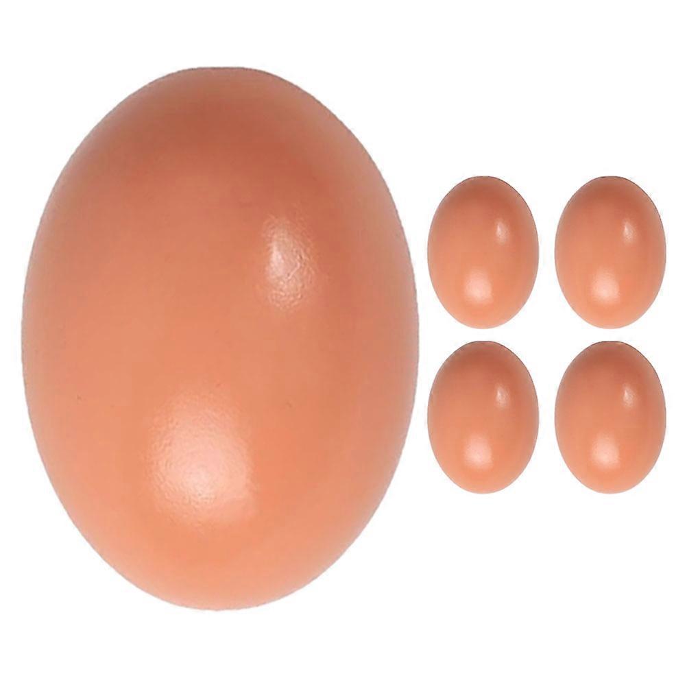 Wooden Eggs for Crafts Fake Eggs for Chicken Nests 10Pcs Set