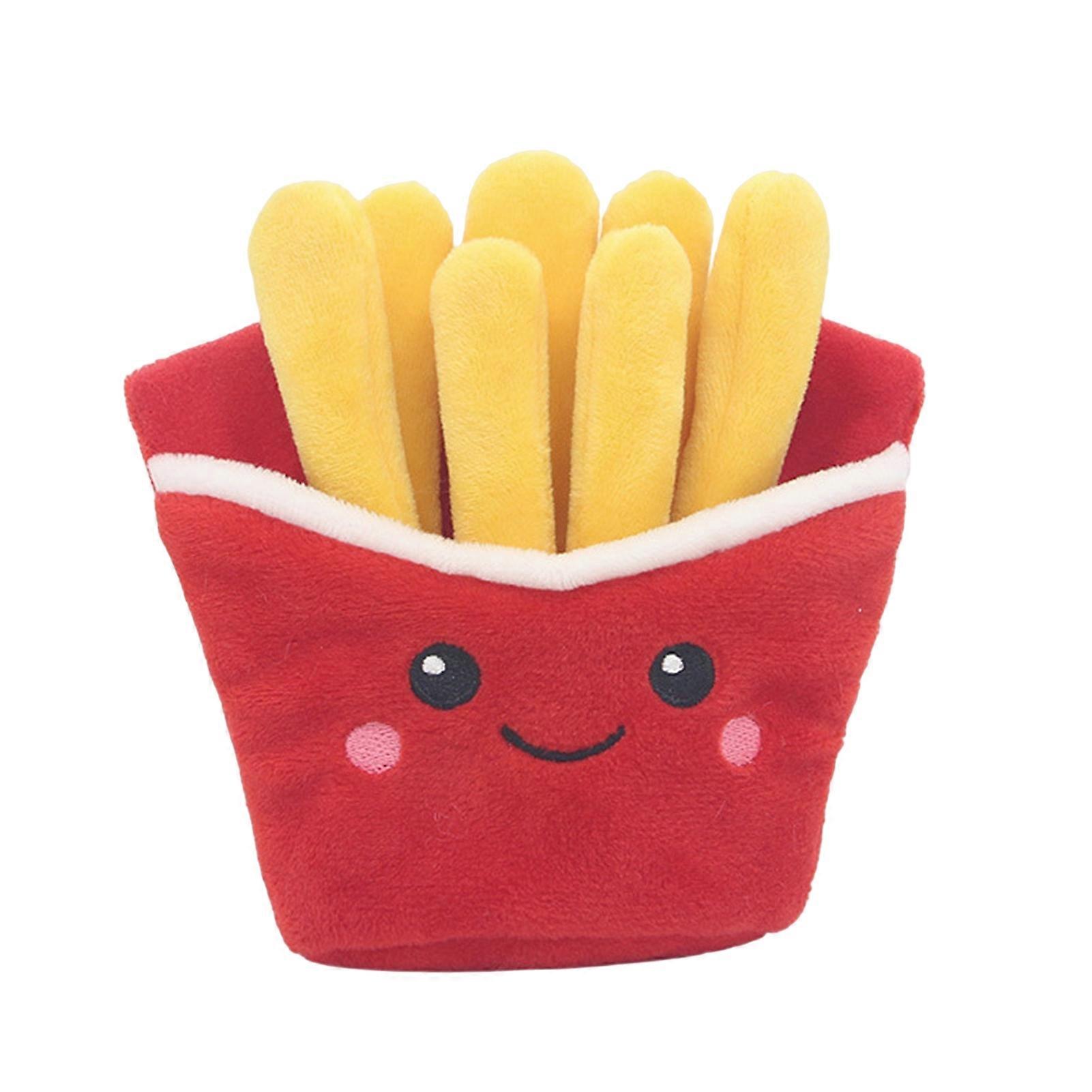 Pet Plush Toy Soft Built-in Voice Milkshake Hamburger Dog Chew Toy Pet Supplies