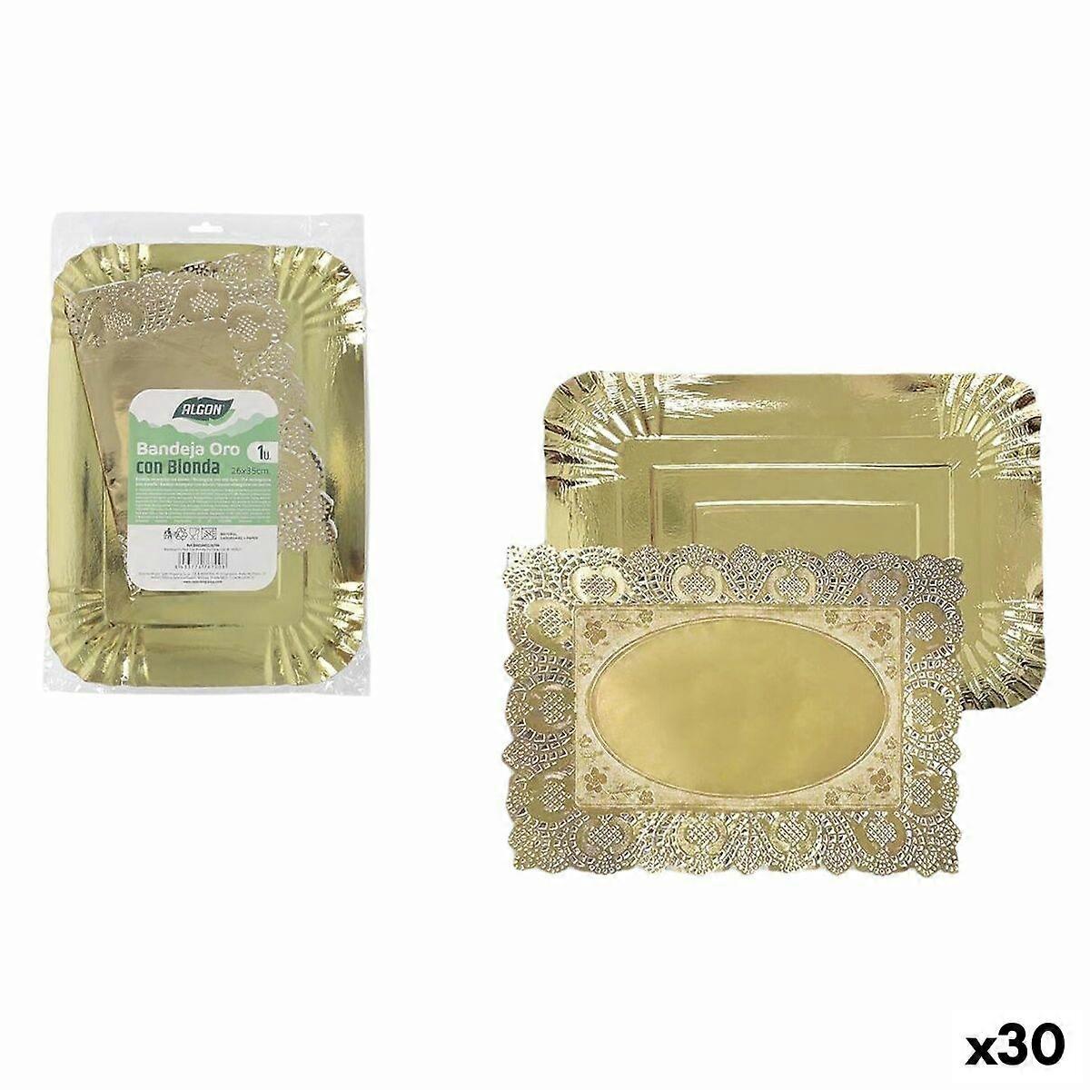 Snack tray Algon Rectangular 26 x 35 cm (30 Units)